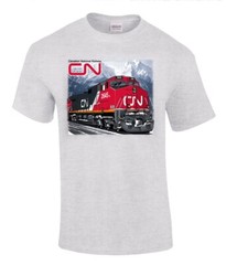 Canadian National pacific Train C44-9W Authentic Railroad T-Shirt Tee Shirt [75]