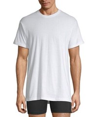 Stafford 4-Pack Men’s Ultra Soft 100% Cotton Crew-Neck T-Shirt White