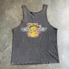 Vintage Harley Davidson Tank Top 3D Emblem Biker Rare Distressed Faded Mens L