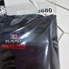 Vintage Kani Jeans Shirt Men XXL Black Flame Fire Sleeves Faded Cracked Y2K
