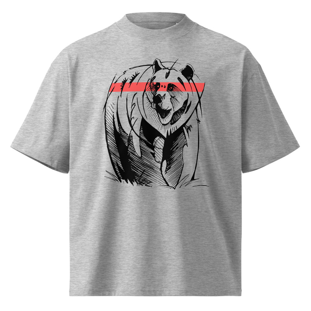 “Bear” Unisex Organic Oversized High Neck T-Shirt