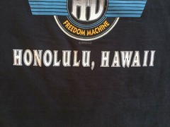 VTG Pacific Harley Davidson T Shirt Honolulu Fire Eagle 1996 & 03 Men’s XL Black