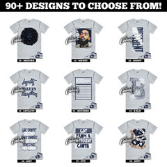 1 Mid Blue Void Summit White Hot Lava Pure Platinum Georgetown Navy T Shirt