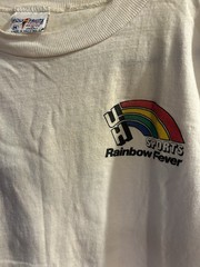 80s University Of Hawaii UH Sports Poly Tees Single Stitch I Support Rainbows 🌈