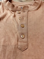 Mountain Khakis Shirt Mens Medium Orange Trapper Henley Longsleeve Heavyweight