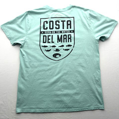 Costa Del Mar Men’s L “Born On The Water” Graphic T-Shirt 100% Cotton Teal
