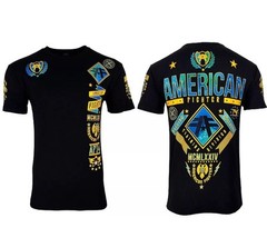 American Fighter Mens T-Shirt LANDER Athletic Biker GYM Black MMA Size 3XL New