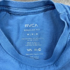 RVCA T Shirt Mens Medium Blue Outdoors Beach Surf