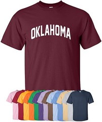 New “Oklahoma” T-Shirt in S-4XL, 30+ Colors! sooner state okc tulsa home life