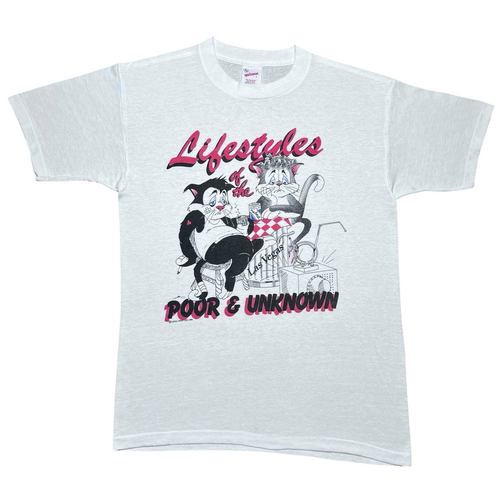 Vintage 1989 Lifestyles Of The Poor & Unknown Las Vegas T-Shirt Sz L