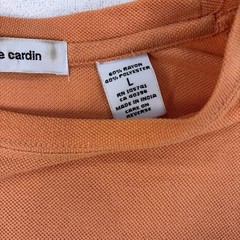 Pierre Cardin Men’s Large T-Shirt Orange Rayon Blend Soft Short Sleeve Crew Neck