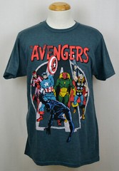 The Avengers T-Shirt Marvel Comics Superhero Victorious Graphic Tee Indigo NWT