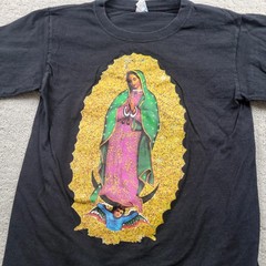 Yazbek Shirt Mens S Black Virgin Of Guadalupe Religious Graphic Tee Mexico