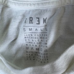 Krew T-Shirt Mens Small White Cotton All Rights Refused MCMXCI Graphic Crew Neck