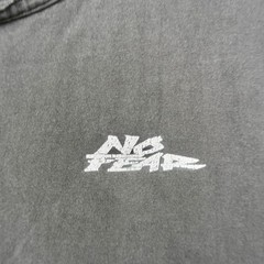 Vintage No Fear Tank Top Mens XL Faded Black Graphic Muscle Shirt 90s Distressed