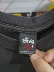 Stussy x Delta Giant Robot T-Shirt Black Neon Green Size S Graphic Tee