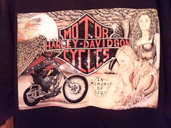 BIKER In Memory Of SCOT Motor Cycles Harley Davidson Chopper black XL t shirt