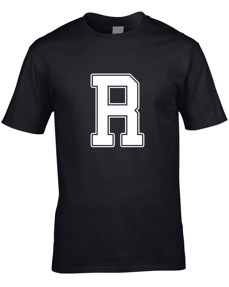 Letter R Men’s T-Shirt Funny Joke Name Initials Font Team Cool Gift Idea Custom