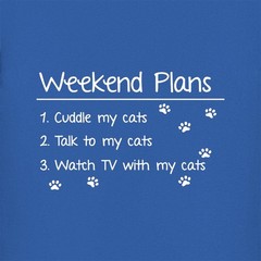 Weekend Plans With My Cat – Mens Ringer – Cats Love Funny Lady Kitten Crazy