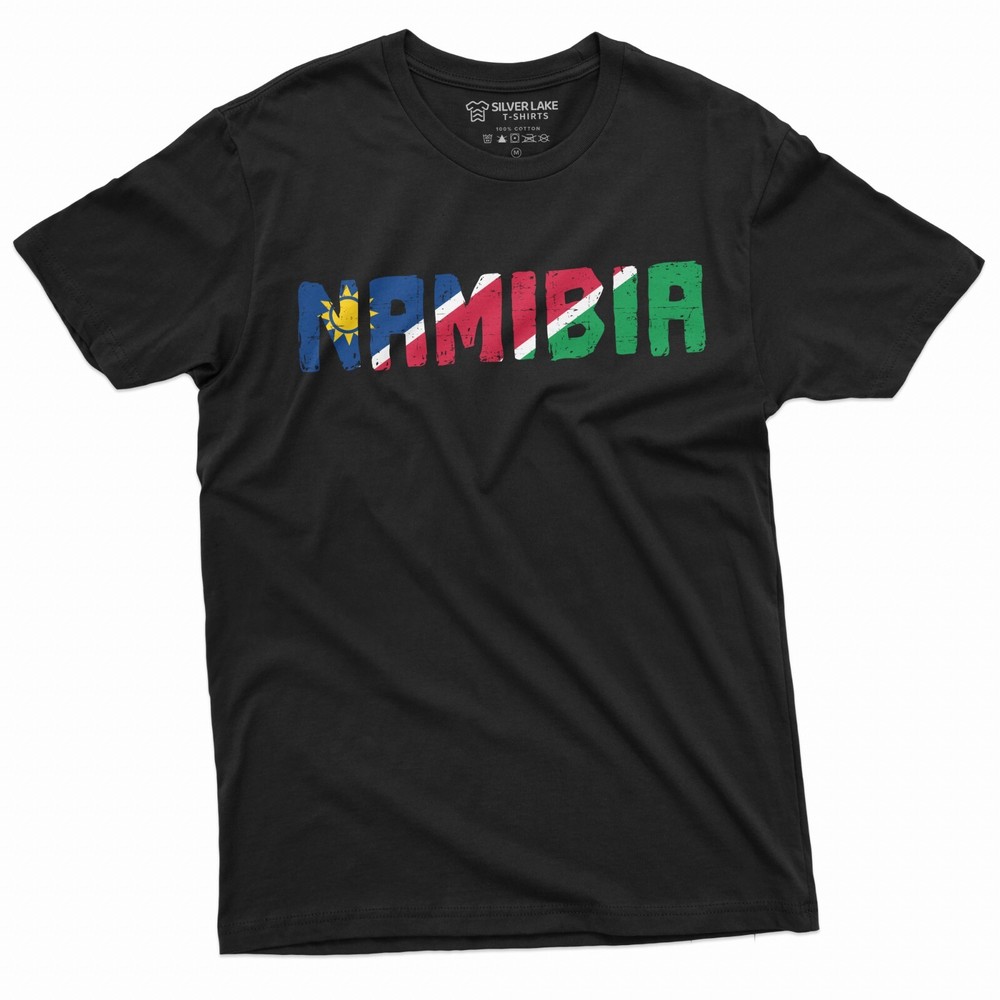 Men’s Namibia T-shirt Namibian Flag Coat of Arms Nation Country Independence day