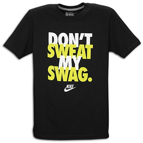 Nike “Don’t Sweat My Swag” 2.0 T-Shirt Black/White/Volt Men’s 2XL BNWT