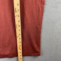 Unbound Merino Mens Long Sleeve Crew Neck T-Shirt Rust Red 100% Merino Wool Sz M