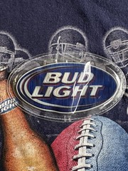 Vintage Fruit of the Loom NFL Bud Light Beer Sponsor NFL Navy T-Shirt Men’s XL