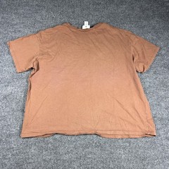 Smiley x H&M Shirt Mens XL Brown Graphic Smile and the World Smiles With You