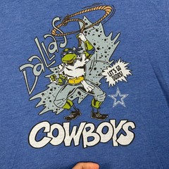 Dallas Cowboys Homage T-Shirt Mens Large Blue NFL TMNT Leonardo Short Sleeve Tee