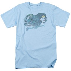 JLA Watercolor Hair Licensed Adult Unisex T-Shirt Regular Fit Tee SM-3X