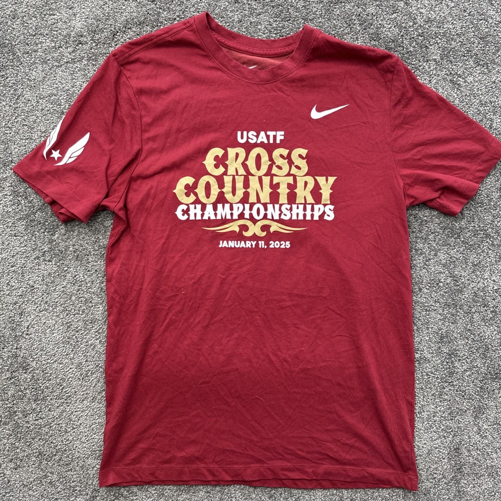 Mens M USA Track & Field Cross Country Championship T Shirt 2025 Nike Lubbock TX