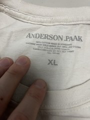 Anderson Paak Best Teef in the Game Tour 19 Men’s T Shirt XL White Tour *stain*