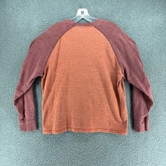 LL Bean Shirt Men L Regular Raglan Long Sleeve Colorblock Slightly Fitted Cotton