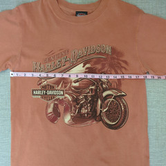 Harley-Davidson Gainesville Florida Motorcycle Graphic T-Shirt Orange Size S NWT