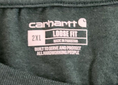 CARHARTT Work Wear Heavyweight Green Short Sleeve Pocket T-shirt Men’s Size 2XL