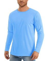 UPF50+ Men’s Long Sleeve T-Shirt Skin Protection Quick Dry Performance Fishing T
