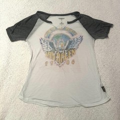 AUTHENTIC Trunk Ltd Van Halen Tour of the World 1984 Raglan Tee Double-Sided S