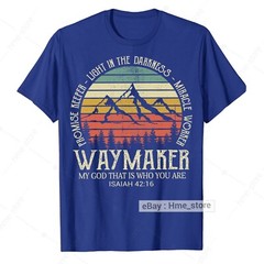 Waymaker Promise Keeper Miracle Christian T-Shirt Bible Prayer Faith Mountain