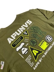 AAPE Multi Print Apunvs Green Tee By A Bathing Ape Streetwear Bape Soldier