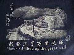 Navy Blue I Have Climbed the Great Wall of China Souvenir T-Shirt Size XXL