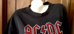 AC-DC® Back In Black World Tour 1980/81 Black Tee Short Sleeves Size M