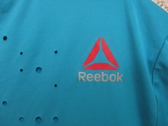 Reebok Shirt Medium Adult Blue Athletic Running Stretch Logo Modern Fit Mens M