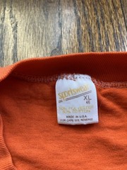 VTG 1980 Vulcan Run T Shirt Size XL Birmingham AL Marathon Single Stitch Orange