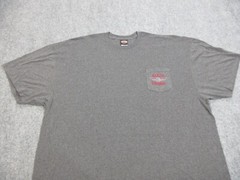 Harley Davidson Shirt Mens 3XL XXXL Gray Motorcycle Bike Biker Pocket Logo Tee