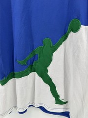 Jordan Embroidered Mens XXL T-Shirt Blue Green Jumpman Graphic Tee Oversized