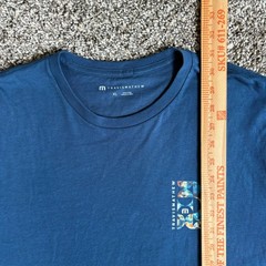 Travis Mathew T-Shirt Men XL X-Large Blue Return Ticket Graphic Golf Soft NWT