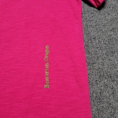 Nike Shirt Mens Small Fireberry Pink Sportswear World Tour Glow In The Dark Tee