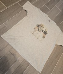 Vintage White Lab Dog Nature Art Graphic Shirt Men’s XXL Gray Steve Hamrick