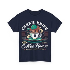 Chefs Knife Coffee Crest Unisex T-Shirt. Final Fantasy Video Game. Tomberi.