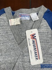NWT Vintage 1970s Windbreaker Men’s L Heathered V-Neck Short Sleeve T-Shirt